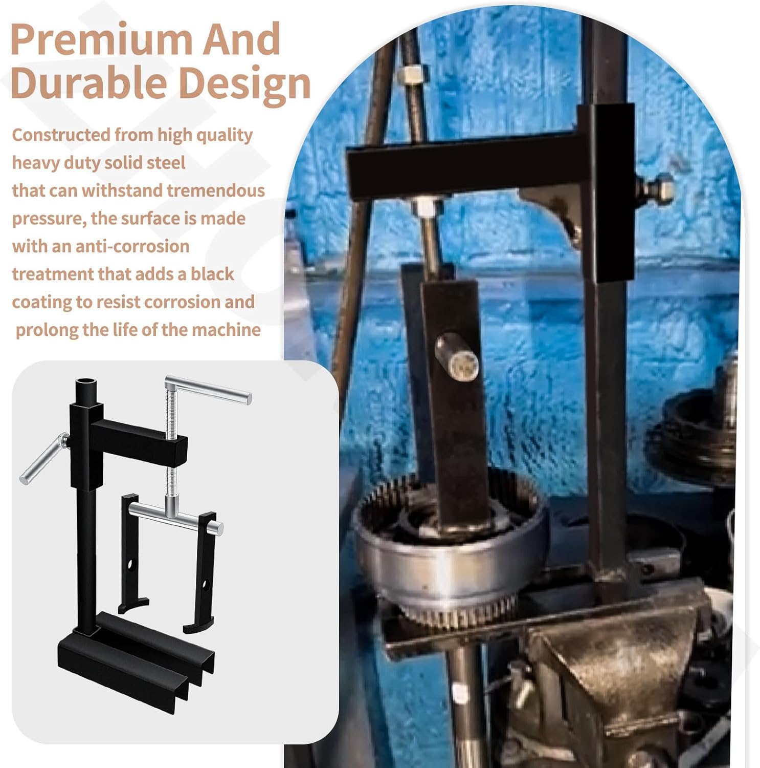 Heavy Duty T-0158 Universal Clutch Drum Spring Compressor Transmission Tool for Ford Chrysler GM A904 Transmission, T-0158-HD Z-7500-HD - Fit Most Common Clutch Drums Up to 6" in Size - Image 7