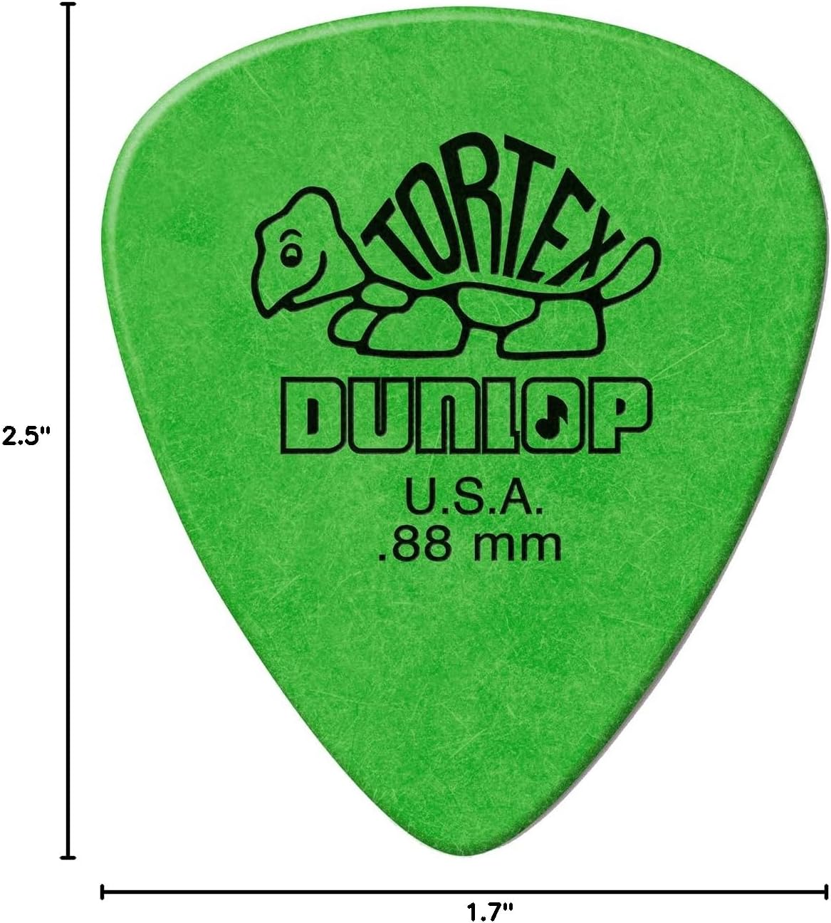 Dunlop Tortex Standard .88mm Green Guitar Pick, 12 Pack - Image 10