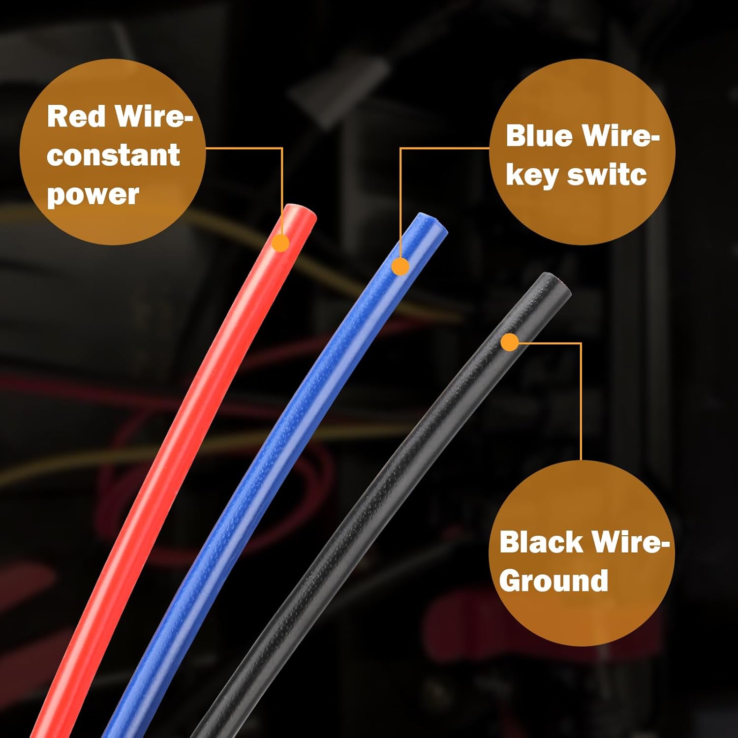 12Awg Pulse Power Plug Connector Pigtail Compatible with Polaris Ranger XP 1000 & RZR RS1 Pro & General 2018 2019 2020 2021 - Pulse Bar Wire Harness (3 pcs) - Image 3