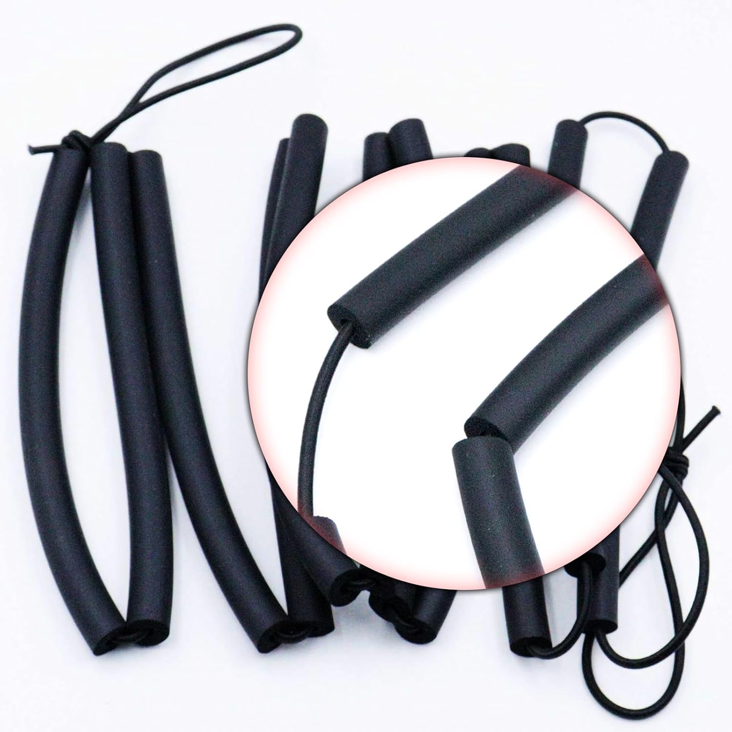 High Jump Bungee Cord Crossbar Training Equipment Elastic Bungee Crossbar Foam Cord Track and High Jumping Training Equipment for Athletes Beginner Field Track Cord Starting Accessories - Image 4