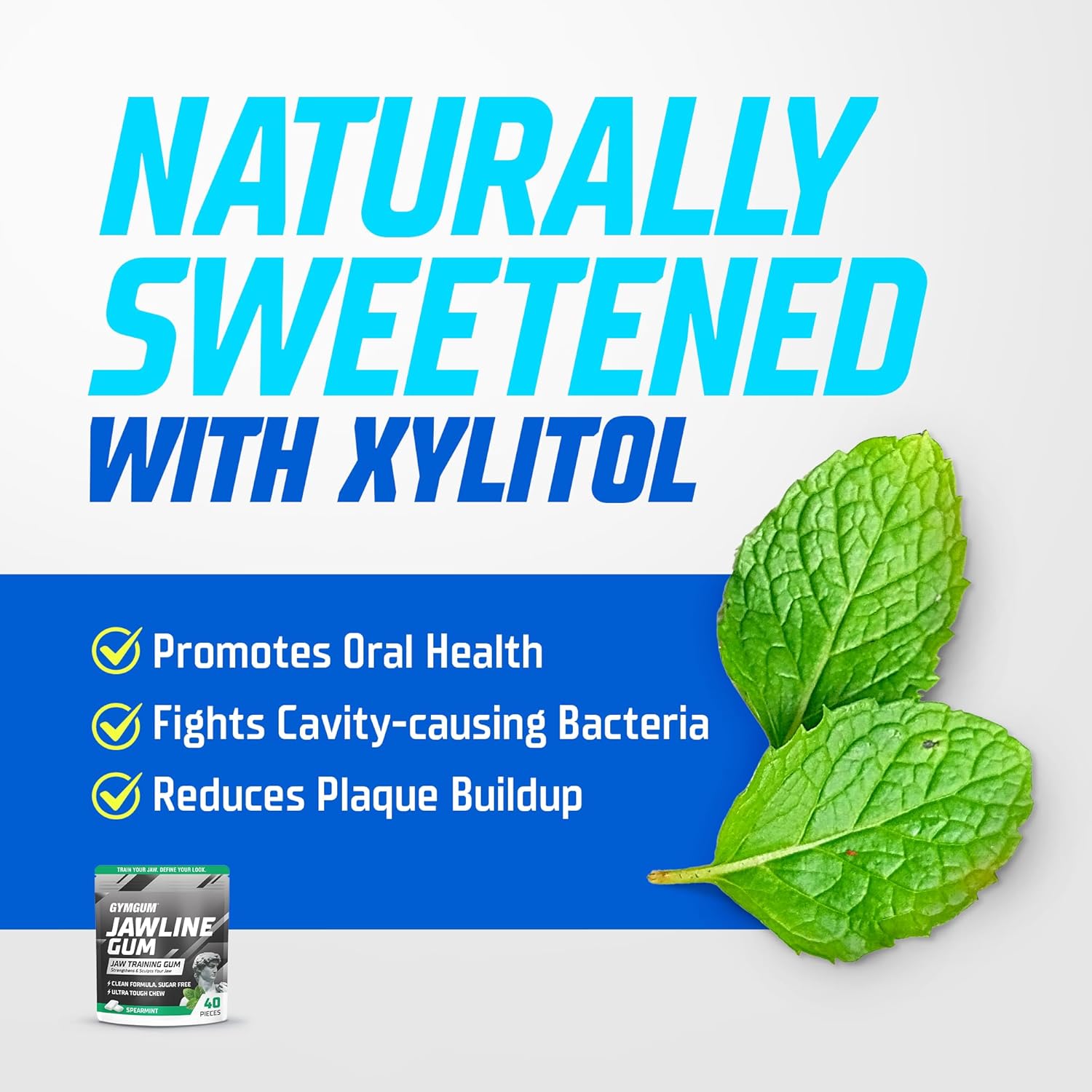 GYMGUM Jawline Gum Ultra Hard Chewing Gum | No Calories, No Sugar, No Artificial Sweeteners | Keto Friendly Mewing Gum for Jawline Training & Exerciser - Image 6