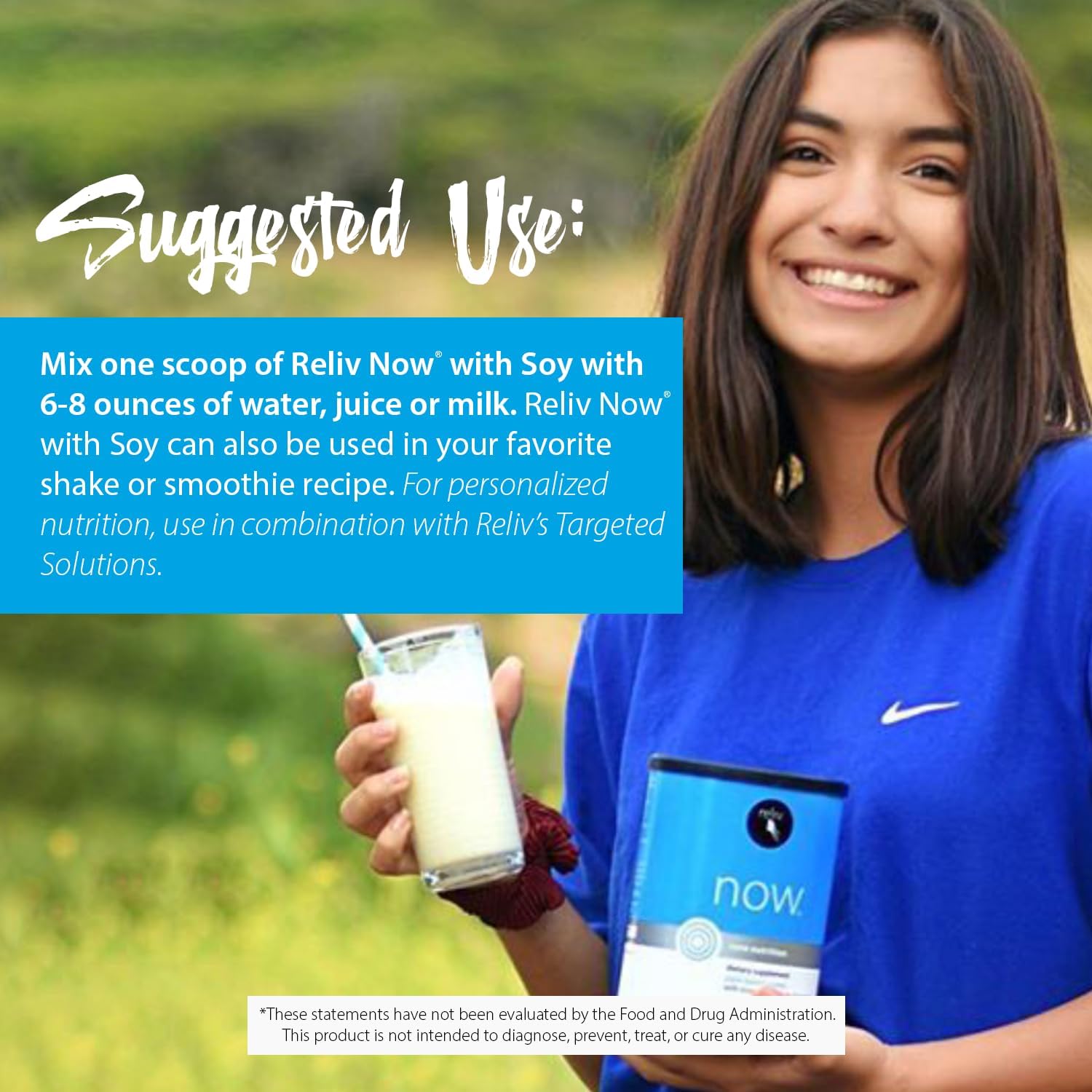 RELIV Now with Soy, Creamy Vanilla - Plant-Based Protein Shake with 7g Protein and Minerals, Dairy-Free, Gluten-Free, 30 Servings, 19.85 oz - Image 5