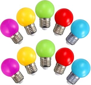 LED Colored Light Bulbs, E27 Small ...