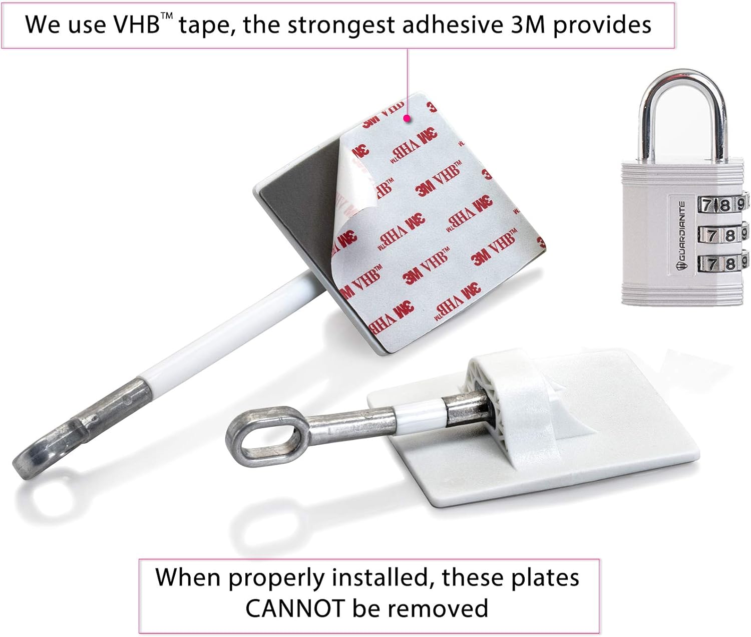 Refrigerator Lock (White with Silver Combination Padlock) - Image 3