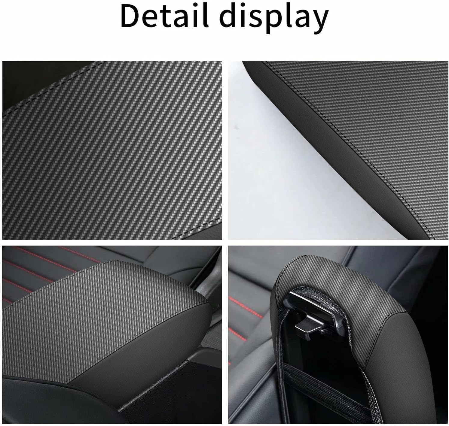 AOMSAZTO Armrest Covers for 2013-2018 Forester Carbon Fiber - Image 7