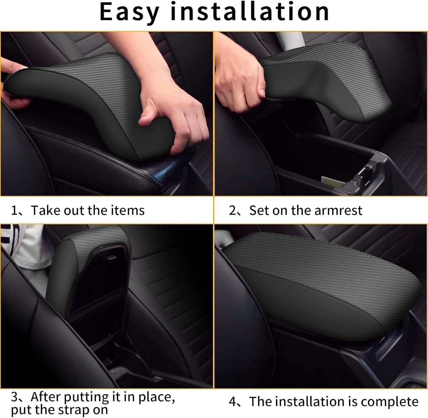 AOMSAZTO Armrest Covers for 2013-2018 Forester Carbon Fiber - Image 6