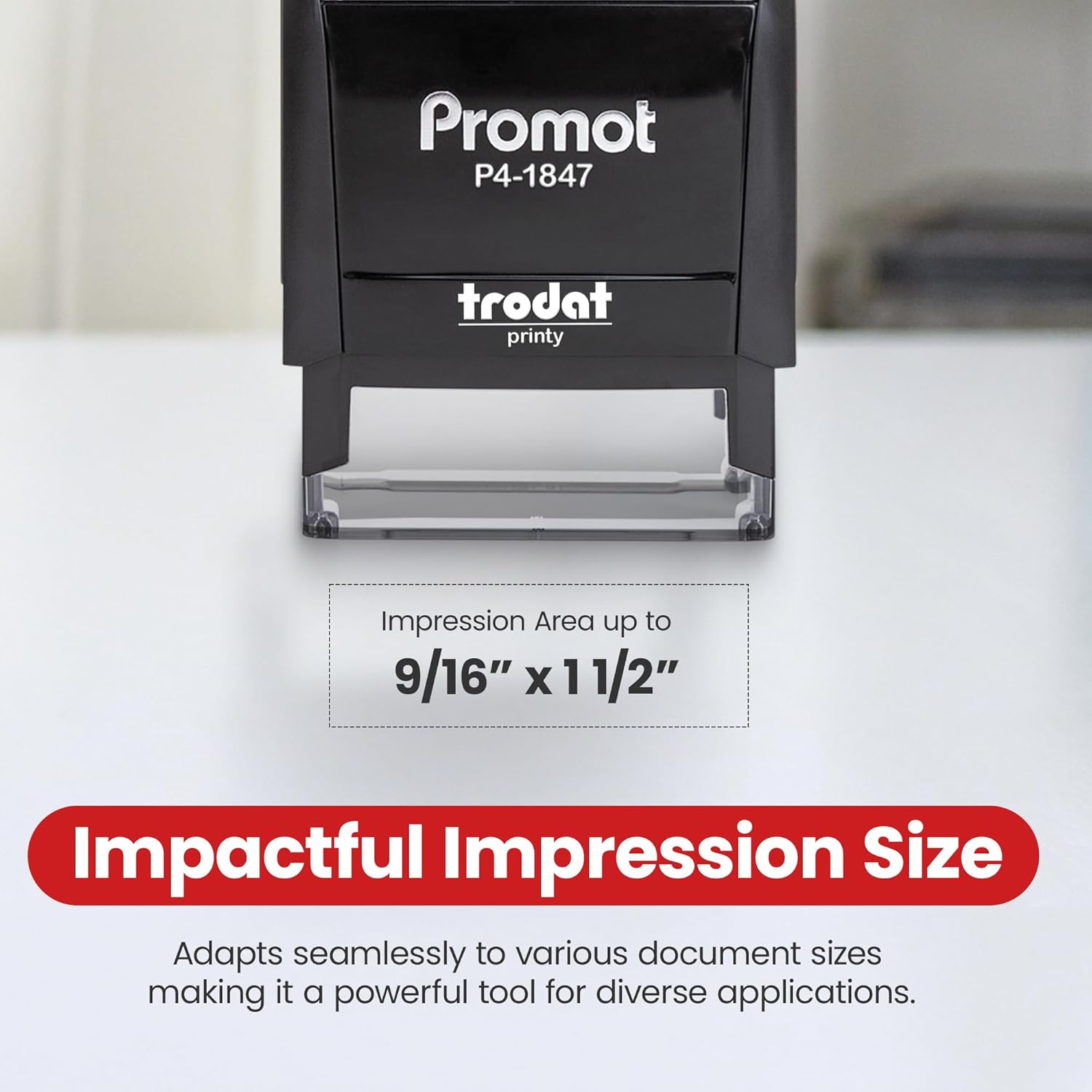 Promot Paid Stamp Self Inking Stamp - Paid Stamp for Office, Accounts Payable Stamp w/Type and Memo - Rubber Stamps for Retail Use, Red Ink Stamp, Self Inking Stamp for Business Supplies - Image 5