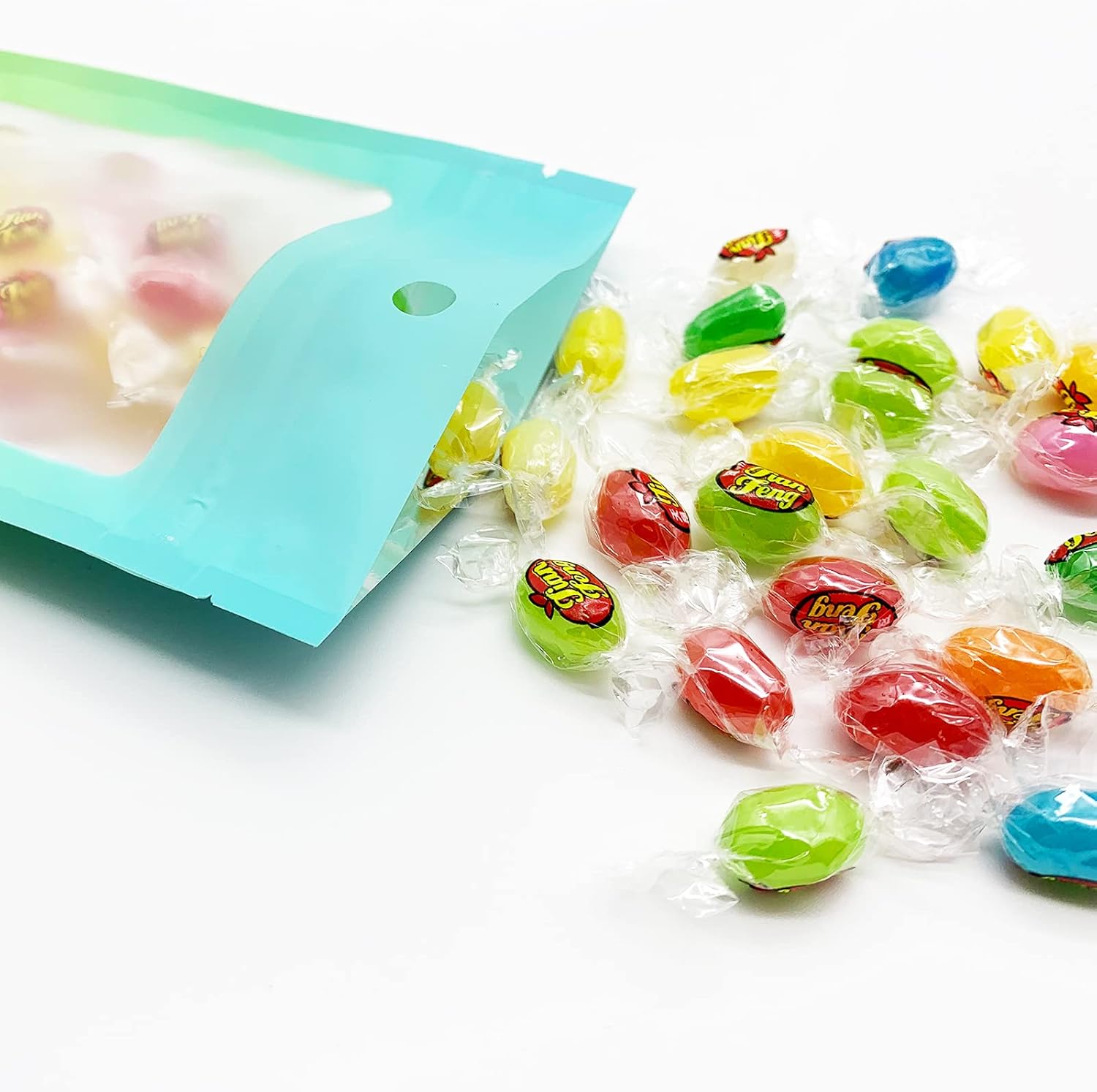 100 Pcs Resealable Mylar Bags, Gradient Color Food Storage Bags, Zip Bag Foil Bags Packaging Pouch for Food Storage, Sample, Small Business (Blue Green, 5.9 X 8.6 Inch) - Image 5