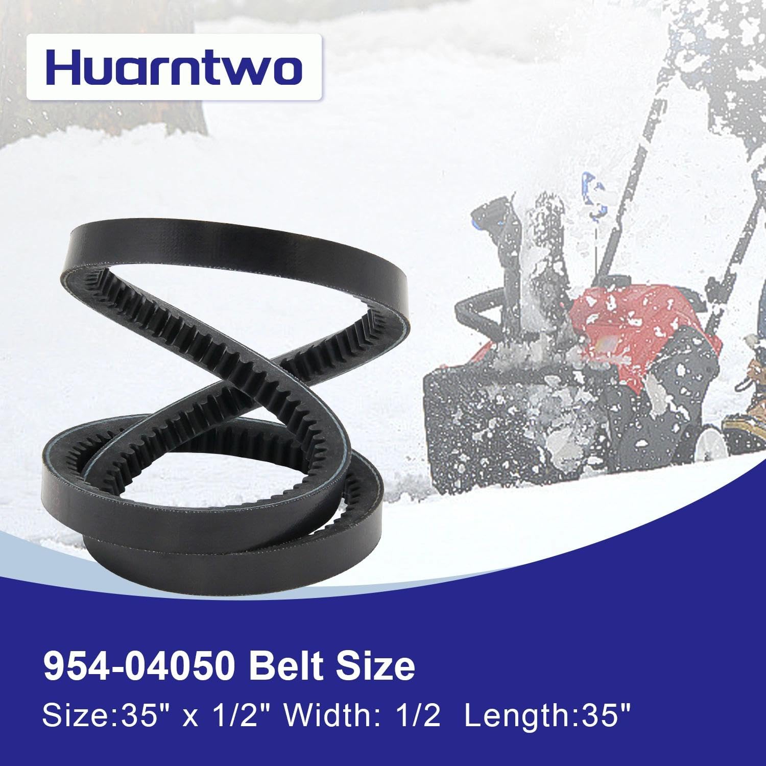 Replacement 954-04050 754-04050 Auger Drive Belt for MTD Snowblower - Image 2