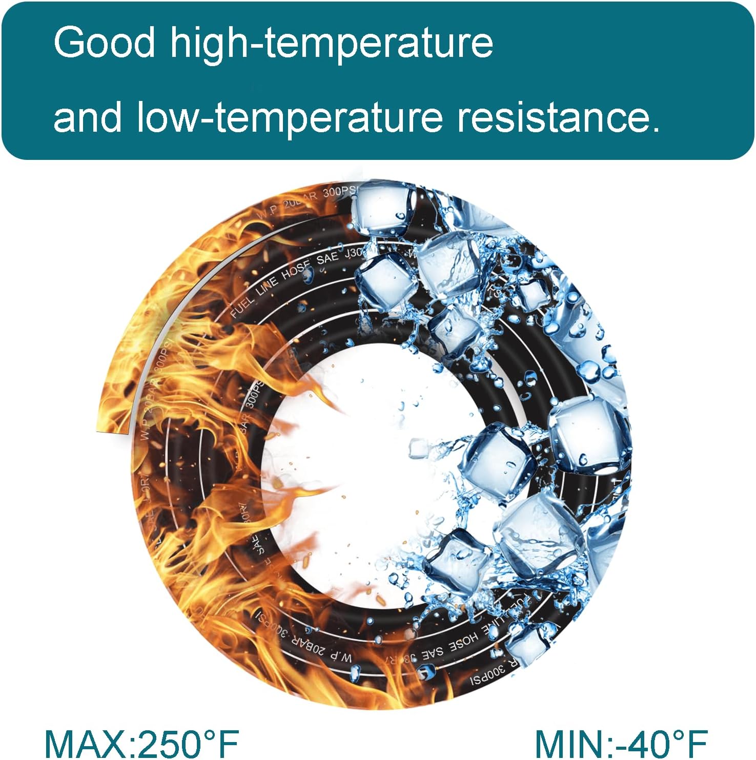 Fuel Line 3/16 Inch ID, Fuel Hose 5FT, J30R7 Fuel Line Hose NBR with 4 Clamps. - Image 6