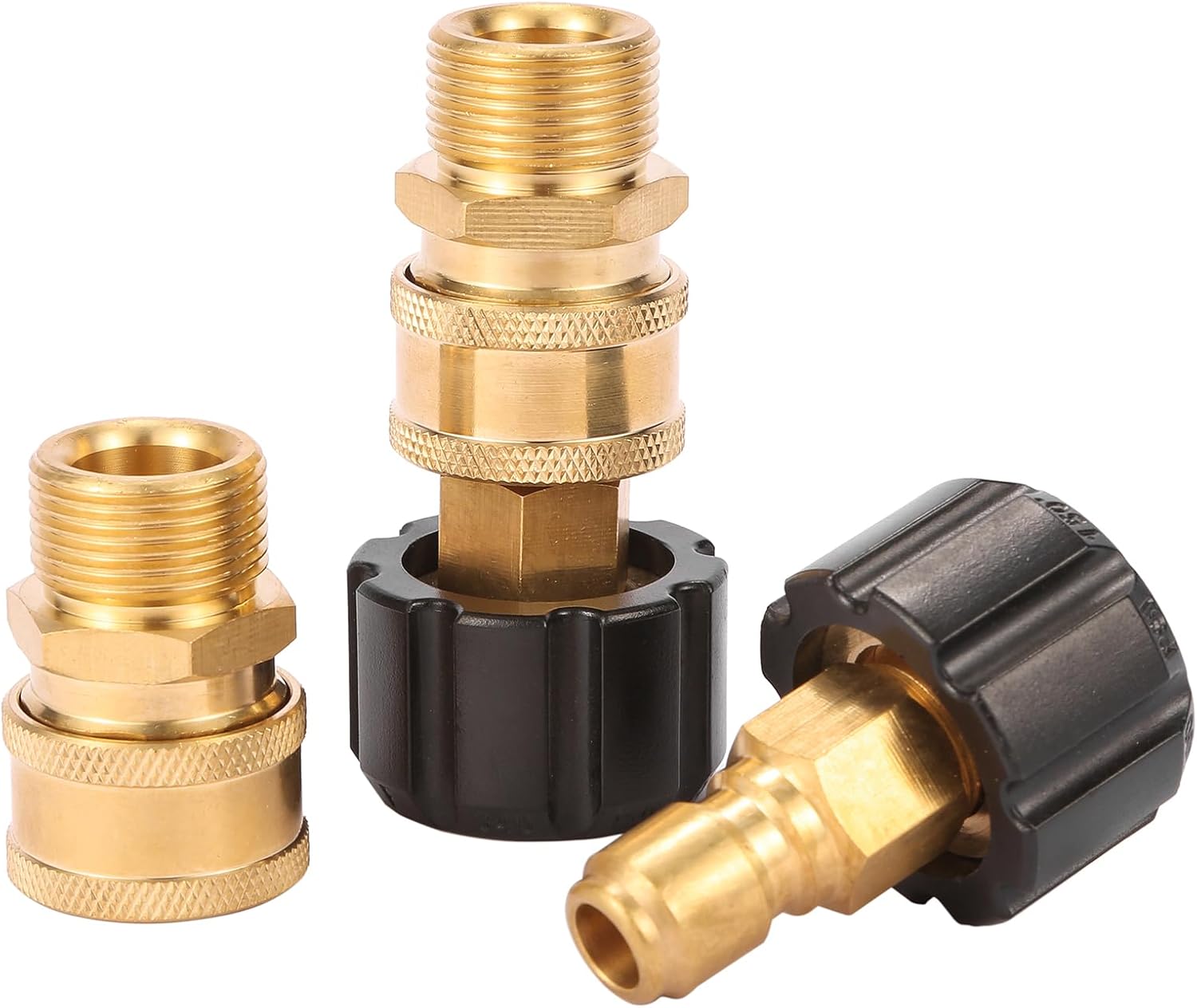 Pressure Washer Quick Connect Fittings, Quick Connect Kit M22 14mm to 3/8 Inch, 4 Pieces - Image 6