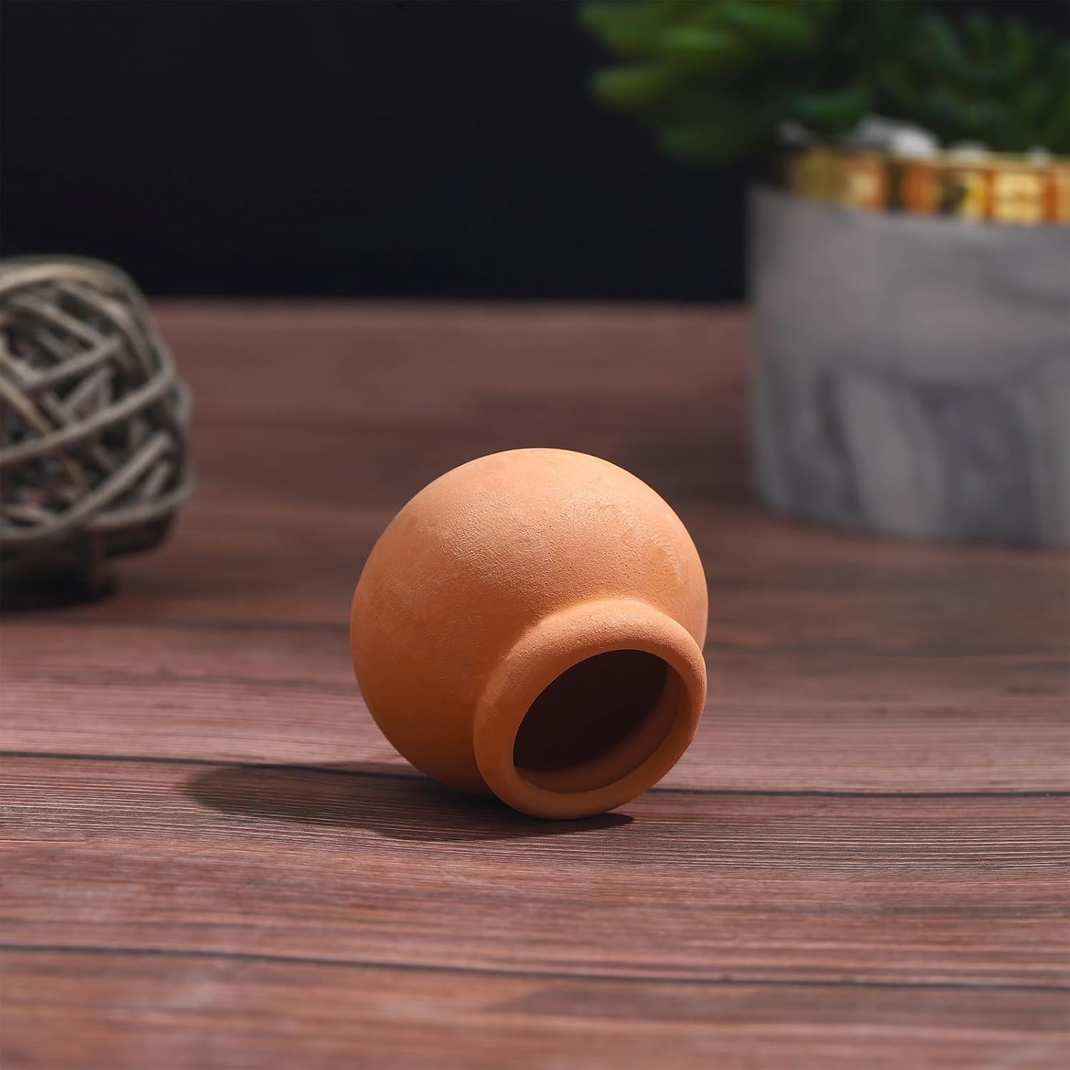 ONEST 10 Pieces Miniature Tiny Clay Pots Mini Flower Pottery Planter for DIY Garden Plants Office Home Decoration - Image 4