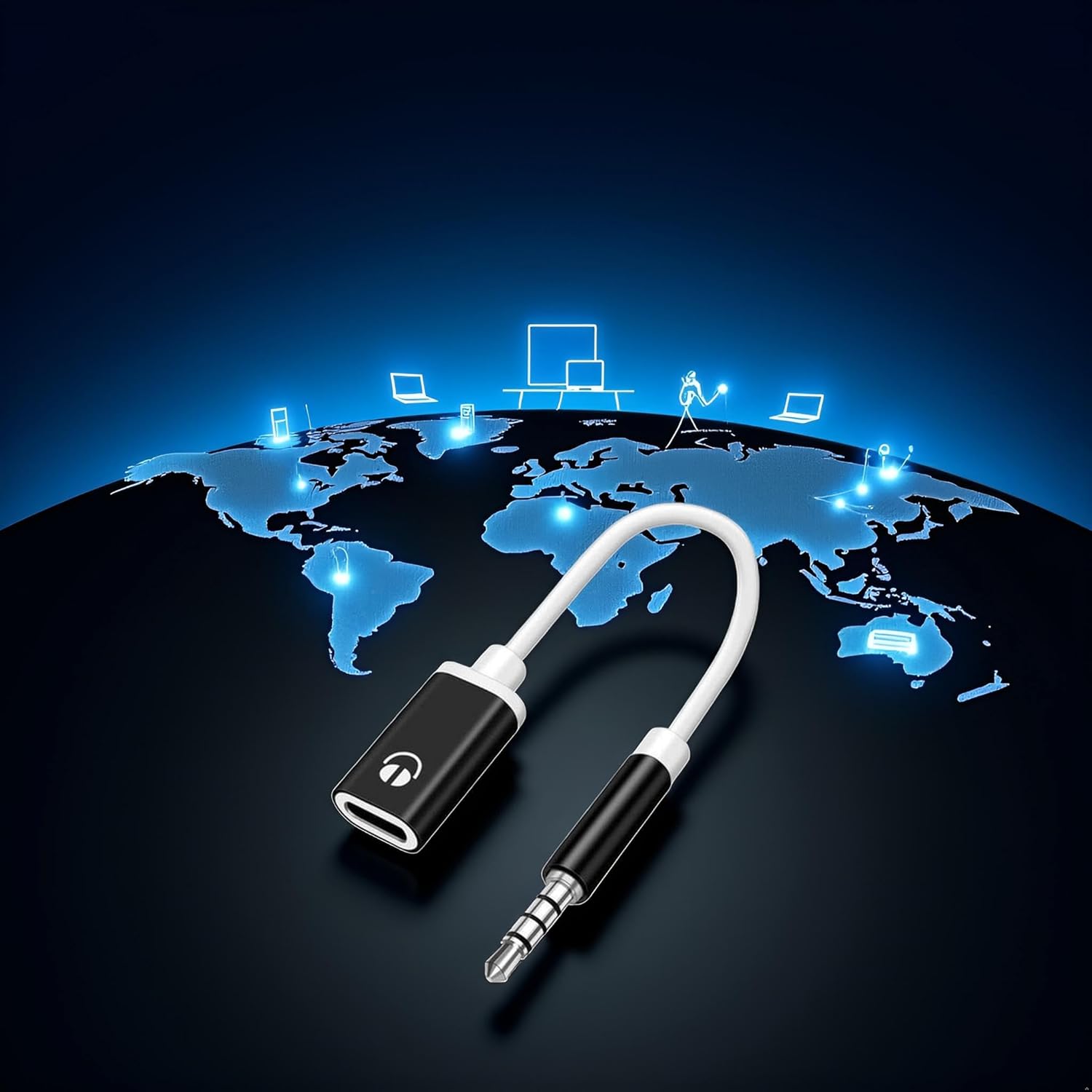 Headphone Jack Adapter,3.5mm Male to TypeC Female Audio Cable Cord,USB C to Aux Audio Dongle Compatible with MP3 Players, CD Players, Laptops, Tablets, Smartphone, Earbuds and Accessories (Black) - Image 4