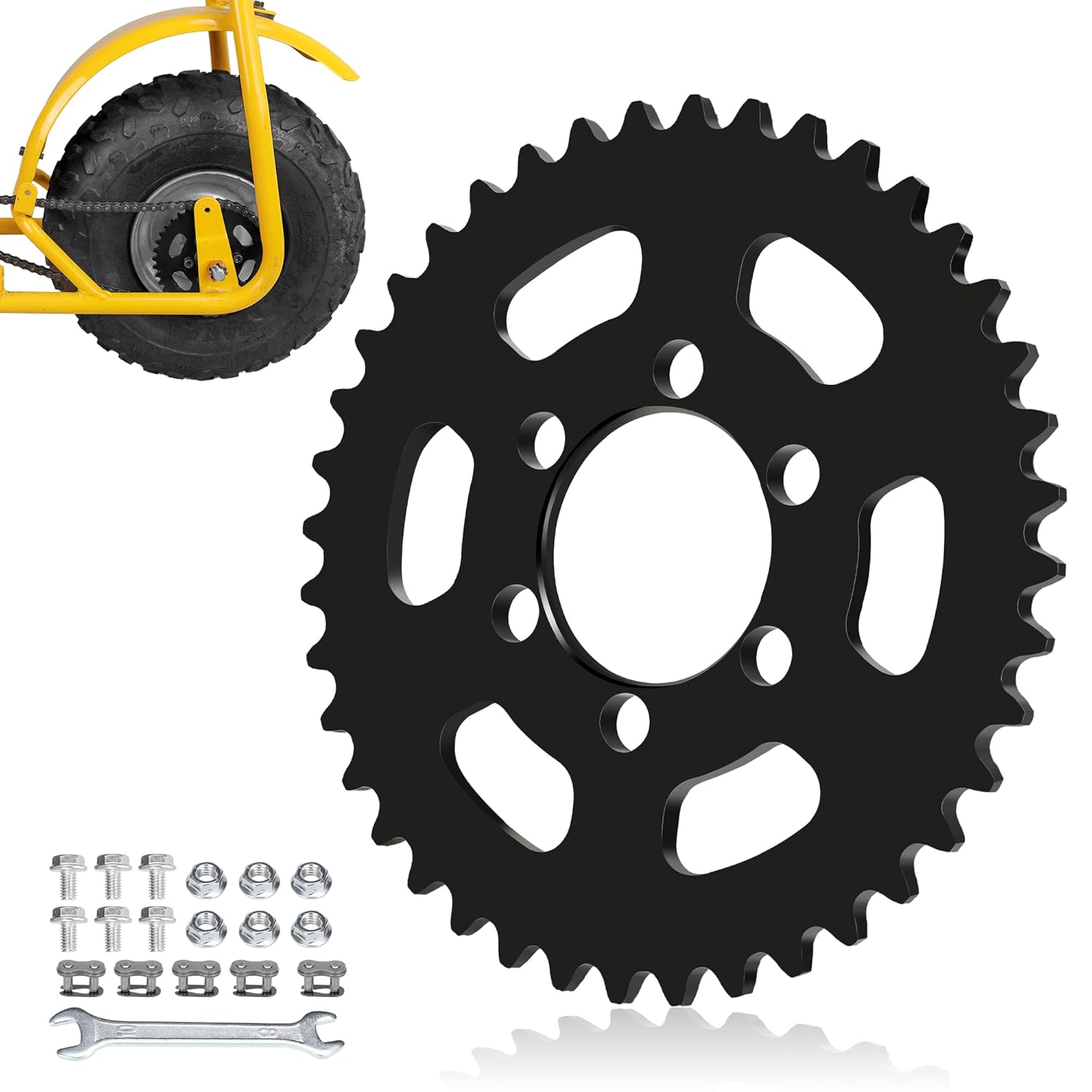 35 Chain Sprocket 40 Tooth Compatible with Coleman Mini Bike CT100U CC100X CK100 Baja DB30 TaoTao GK80 Monster Moto 80cc MBX10 MBX11 Predator 79cc 97cc 98cc 100cc 2.5hp Go Kart Parts