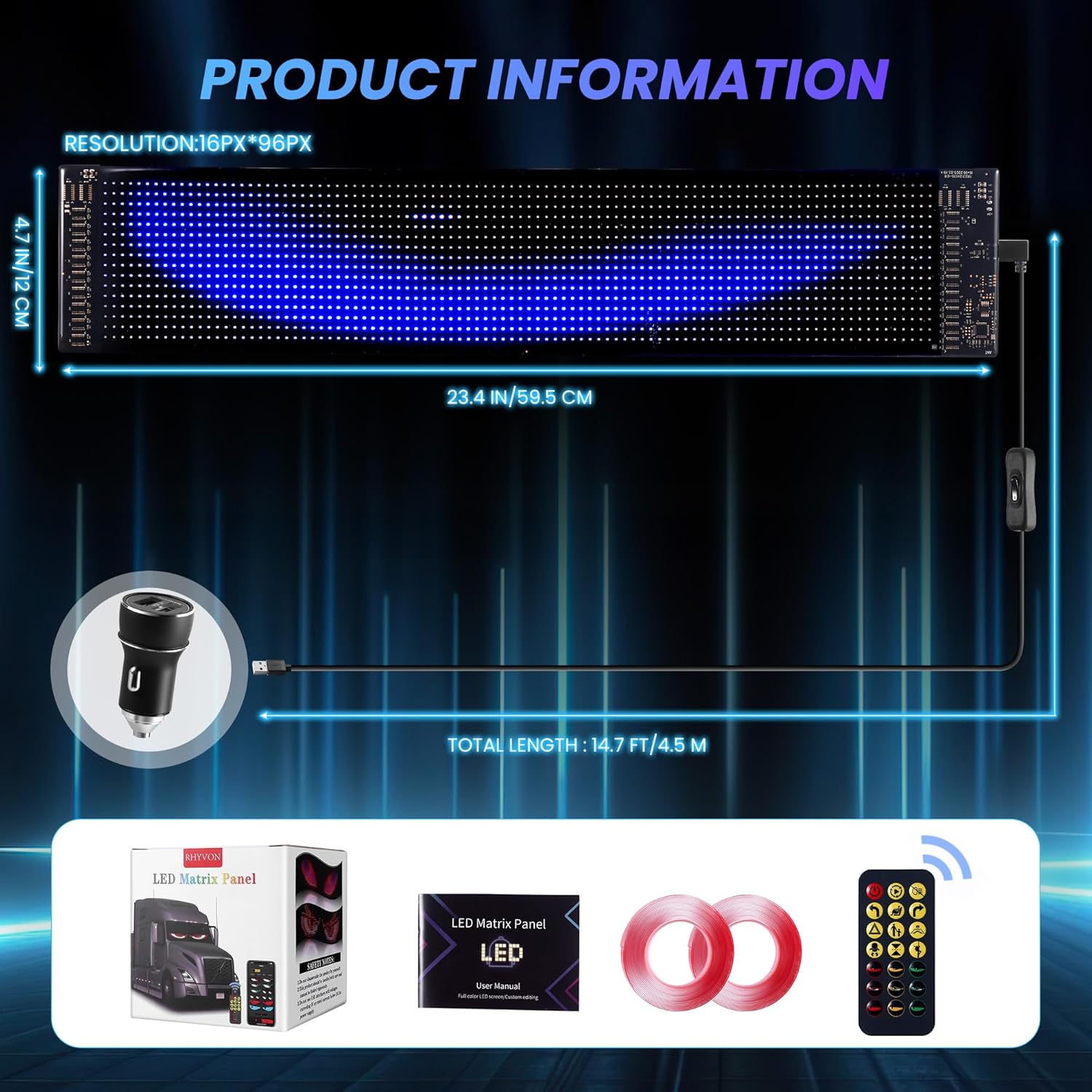 2PCS Devil Eyes Light for Cars,Led Eyes for Car Windshield,Programmable Led Sign,Controlled by a Remote Control and a Bluetooth APP,Suitable for Cars, SUVs & Trucks. - Image 4