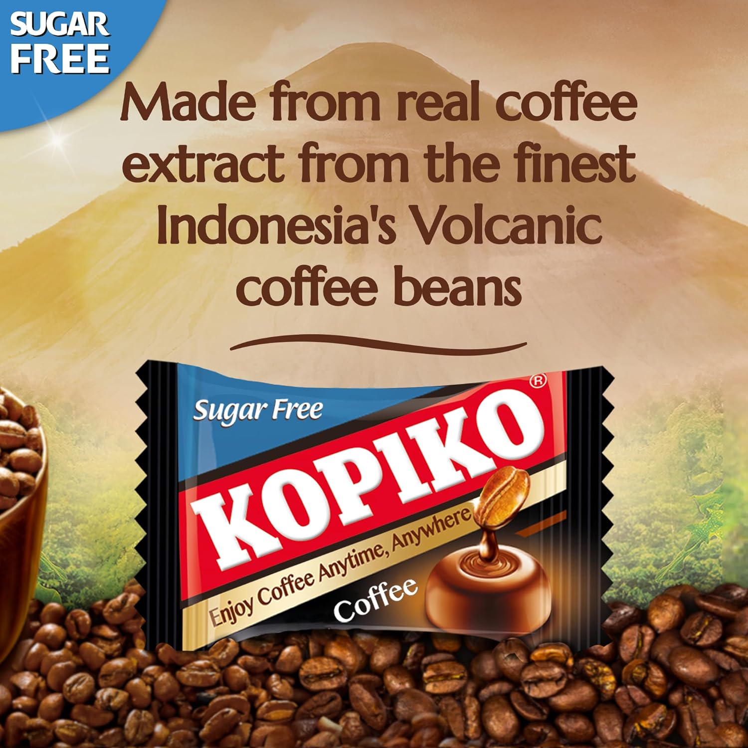 Kopiko Sugar Free Coffee Candy – Bold-Tasty Hard Candy from Indonesia with Real Coffee Extract – A Satisfying Boost for On-the-Go Energy (2-Pack 4.23oz Each) - Image 2