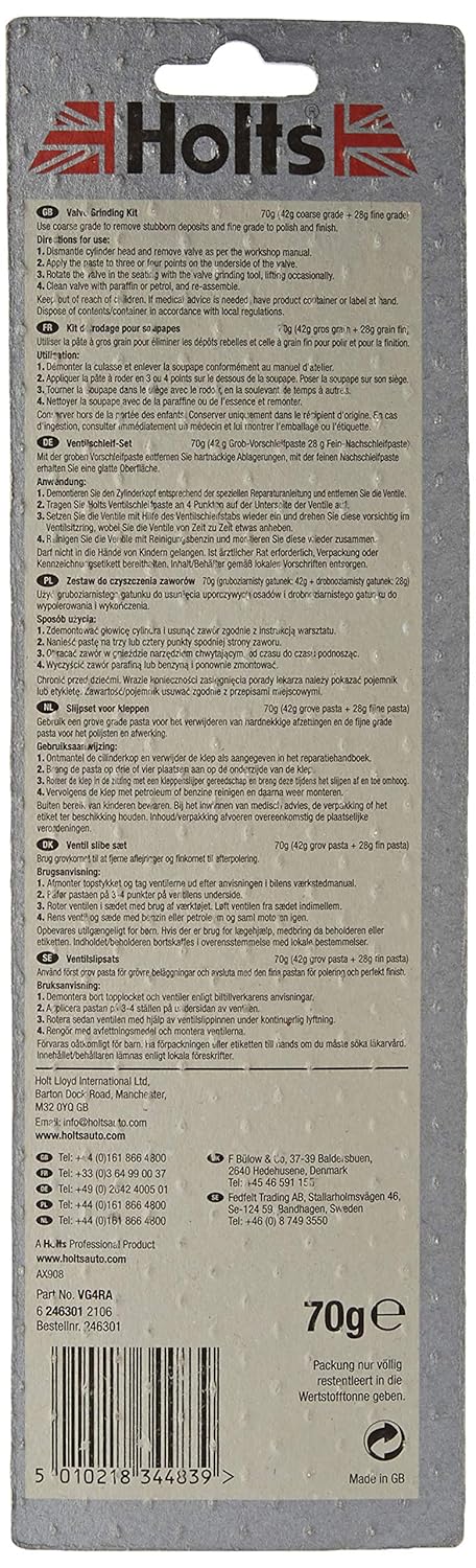 Holts Valve Lapping Tool & Polish, Valve Grinding Kit, Essential Car Tool Kit Equipment, Includes Fine Grade & Coarse Grade Polish, Valve Lapping Kit To Reseal Cylinder Heads, Remove Stubborn Deposits - Image 3