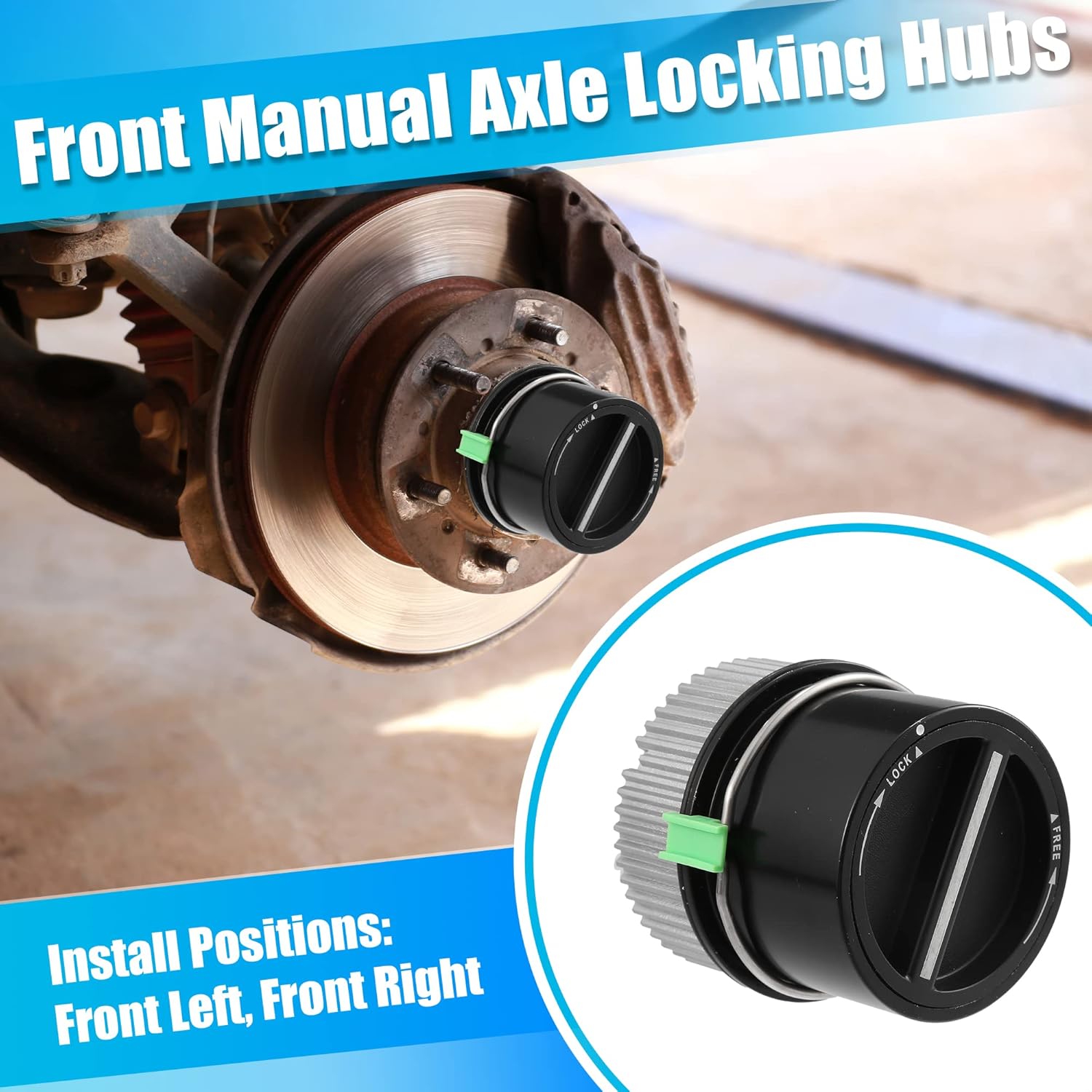 X AUTOHAUX 1 Pair 4WD Front Manual Wheel Locking Hub 1C3Z-3B396-DA for Ford F250 F350 F450 F550 1999-2004 for Ford Excursion 2000-2005 4x4 Manual Locking Hub Axle Actuator Locking Drive Hub - Image 3