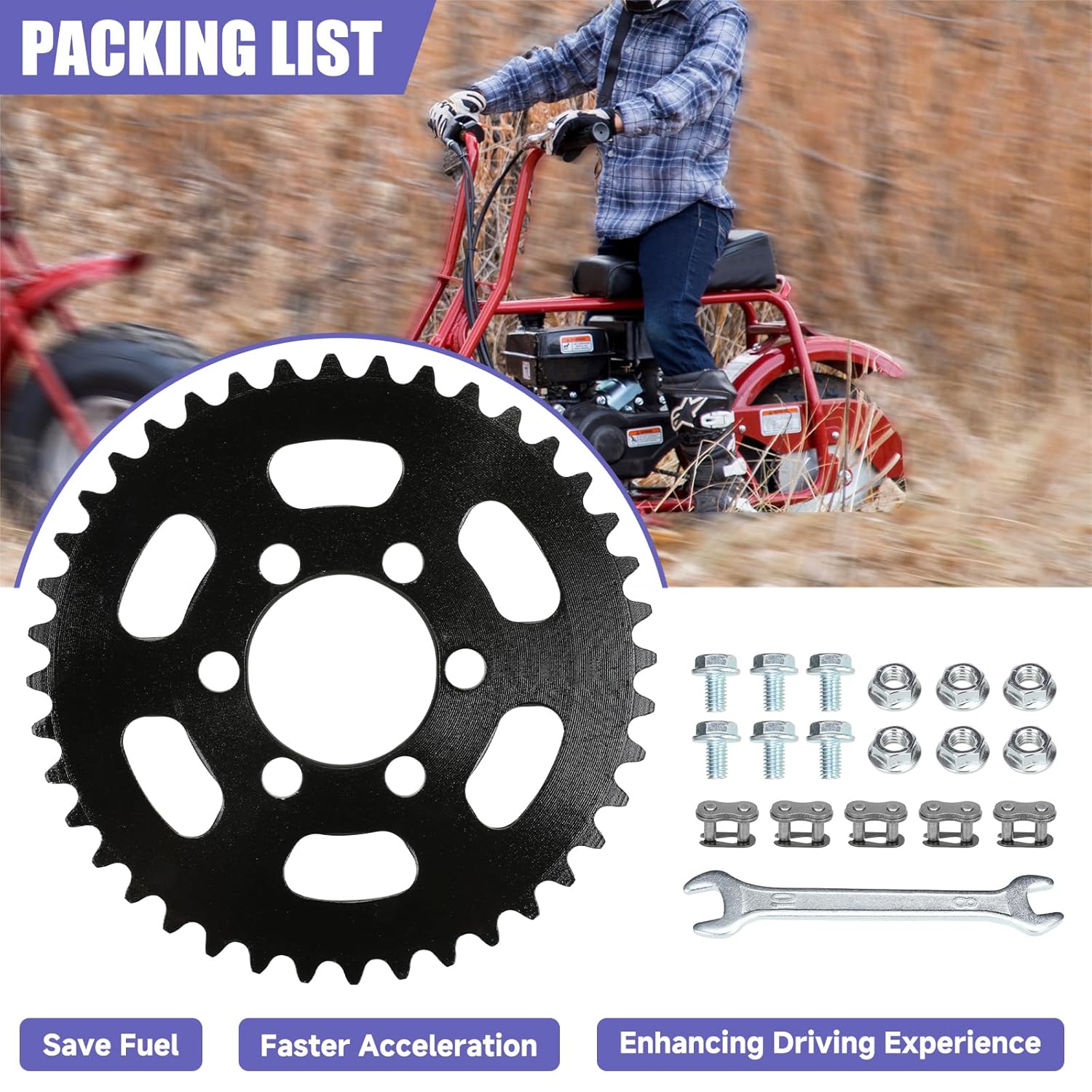 35 Chain Sprocket 40 Tooth Compatible with Coleman Mini Bike CT100U CC100X CK100 Baja DB30 TaoTao GK80 Monster Moto 80cc MBX10 MBX11 Predator 79cc 97cc 98cc 100cc 2.5hp Go Kart Parts - Image 7