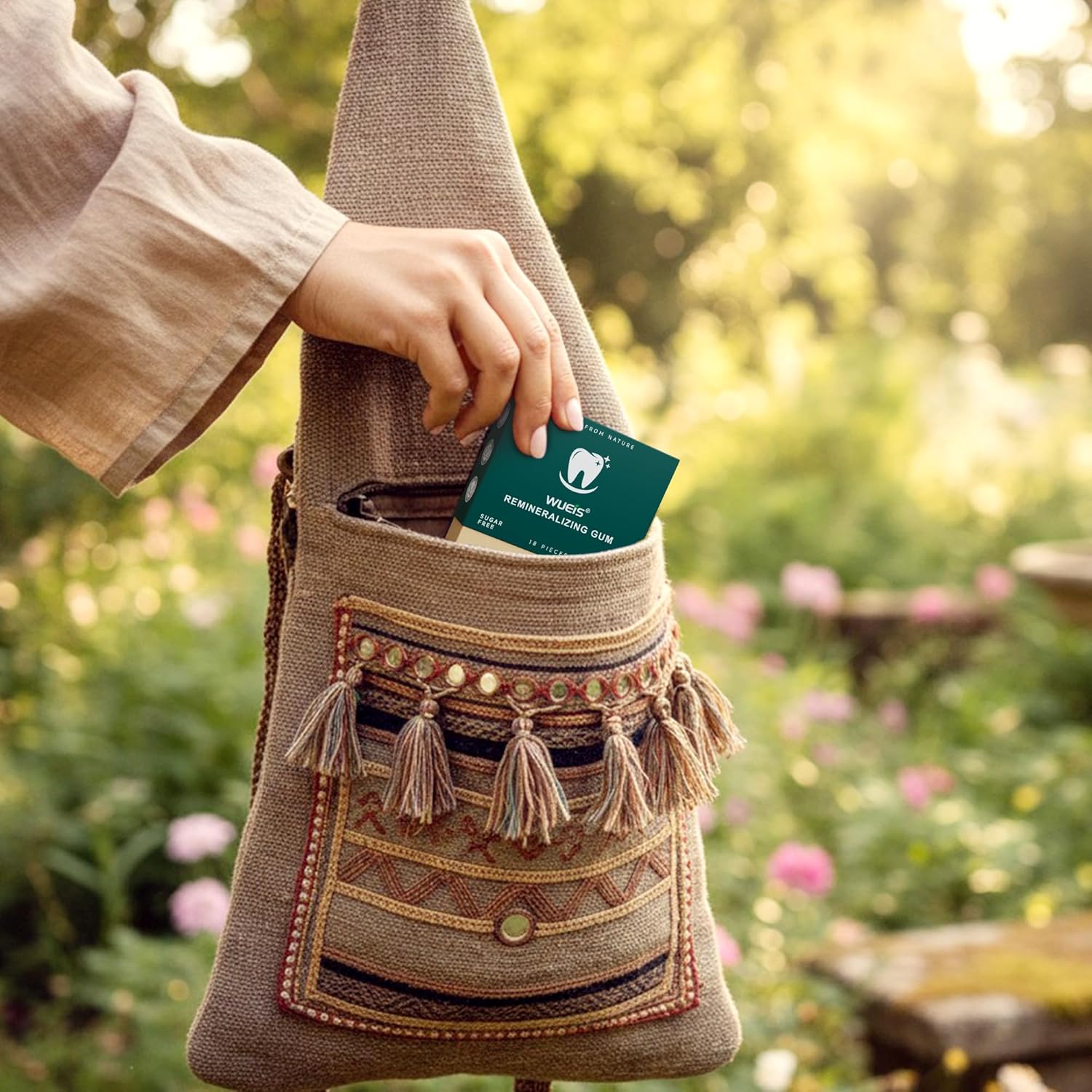 Remineralizing Gum with Hydroxyapatite Xylitol - Sugar Free Chewing Gum With Coconut Oil Activated Charcoal - Supports Enamel Health & Fresh Breath - Aspartame Free, Plastic Free, Dye Free - 72 Pieces(Pack of 4, Spearmint) - Image 7