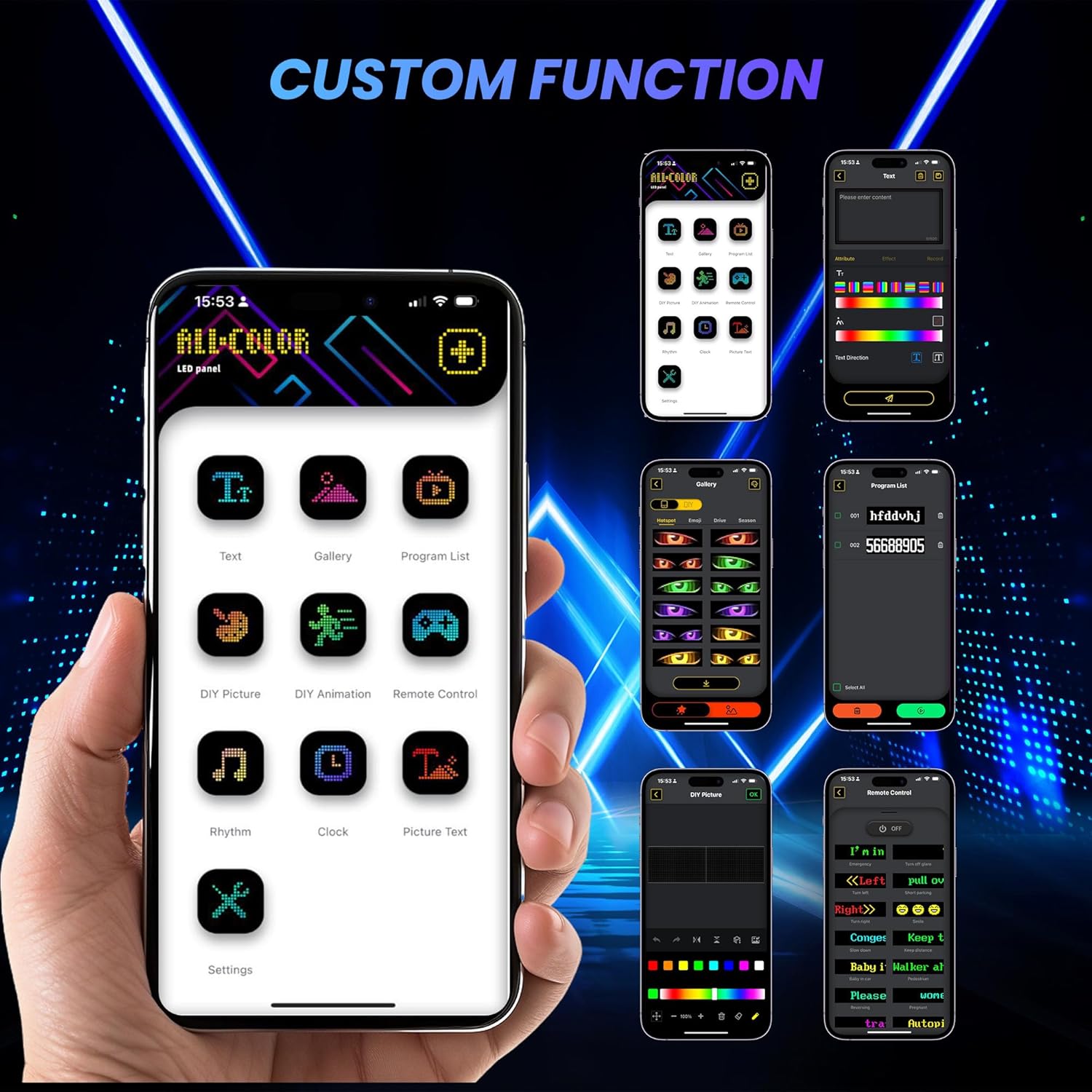 2PCS Devil Eyes Light for Cars,Led Eyes for Car Windshield,Programmable Led Sign,Controlled by a Remote Control and a Bluetooth APP,Suitable for Cars, SUVs & Trucks. - Image 6