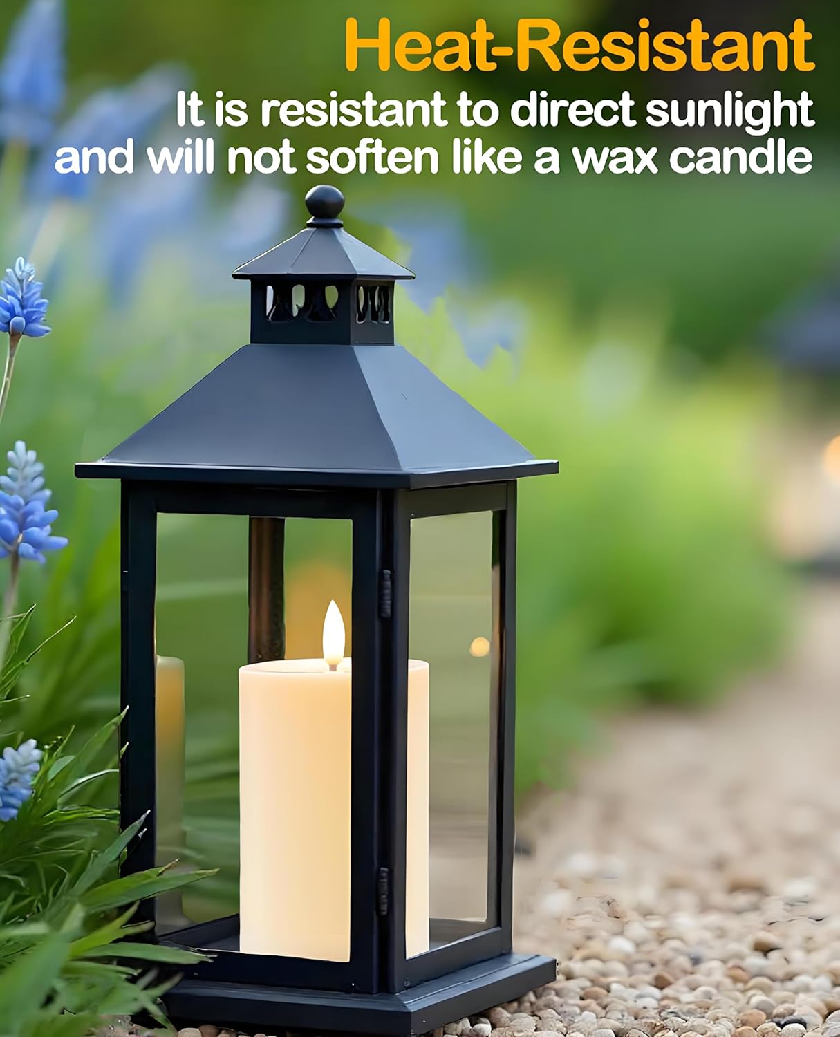 3"x4" Outdoor Waterproof Flameless Candles with Remote and Timers, LED Candles, Battery Operated Candles, Electric Fake Pillar Candles for Patio, Porch, and Lanterns Decor (Ivory) - Image 6