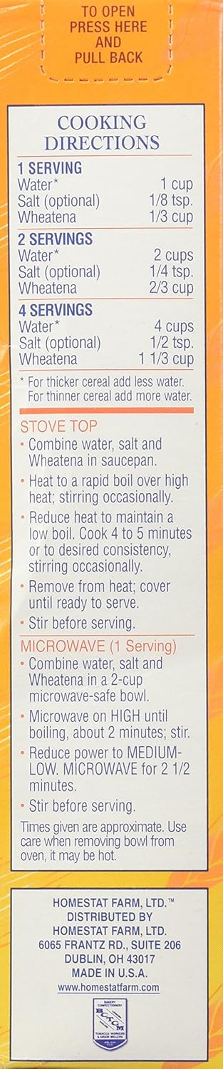 Wheatena Toasted Hot Wheat Cereal 20 oz Pack of 6 - Image 3