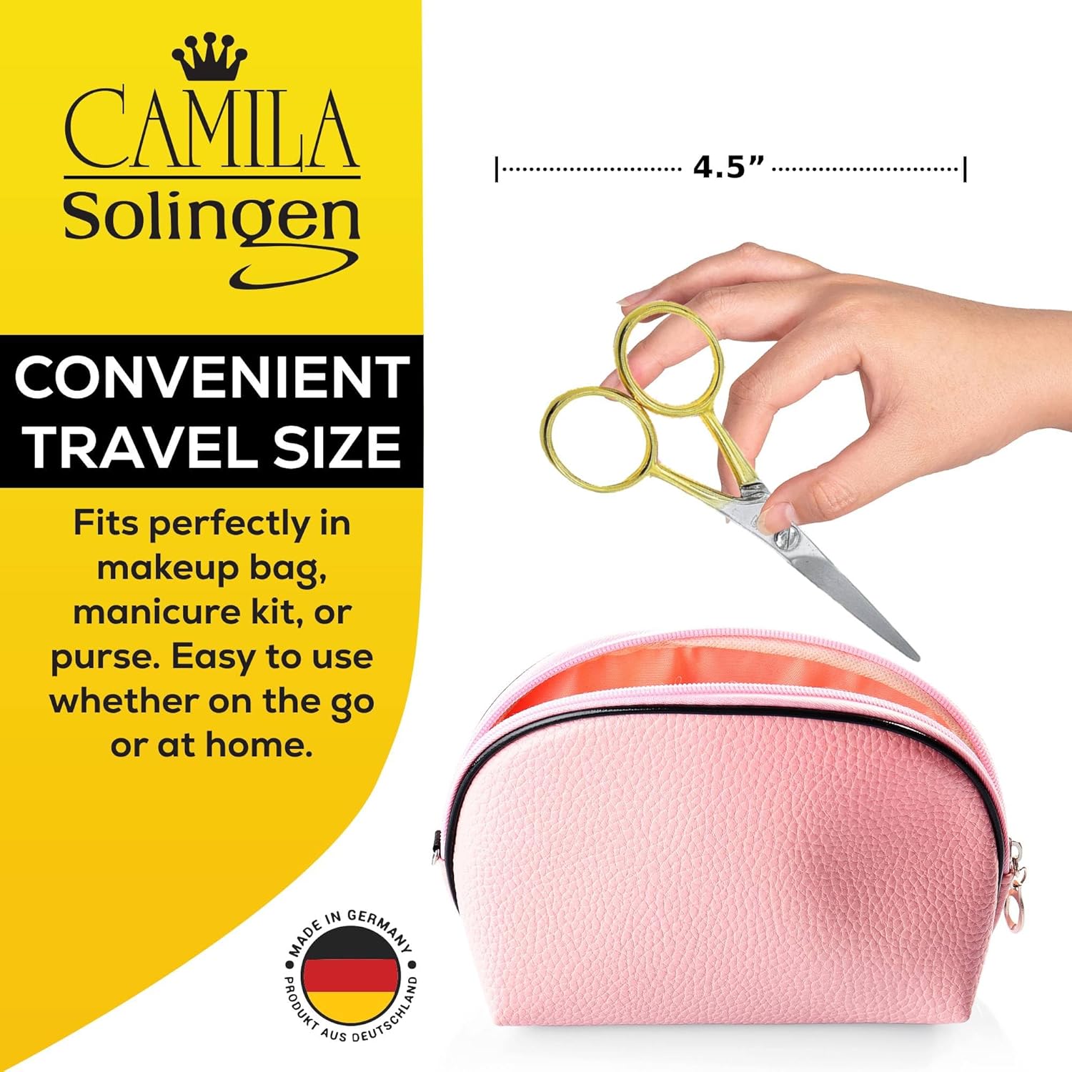 CS45 Hair Scissors Professional 4.5" Very Sharp Grooming Scissors. Razor Edge Barber Hair Cutting Scissor. Stainless Steel Hair Cutting Shears for Salon. Made of in Solingen, Germany - Image 4