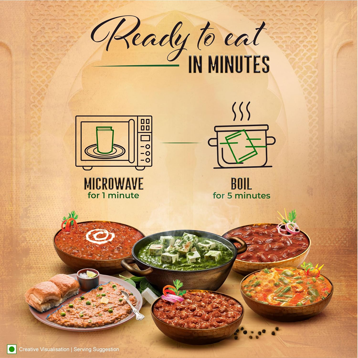 Kitchens of India Ready To Eat Dinner Variety Pack of 6 - 10 Ounces, Authentic Vegetarian Indian Food, Gluten-Free - Image 6