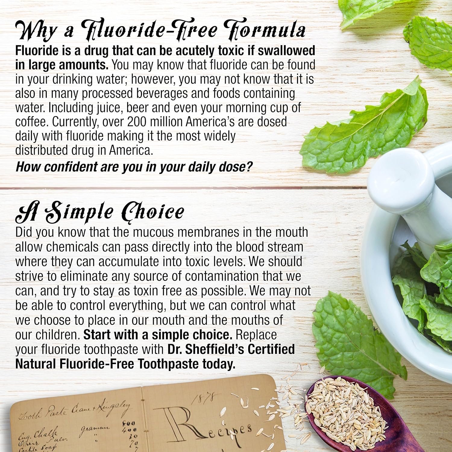 Dr. Sheffield’s Certified Natural Toothpaste (Chocolate) - Great Tasting, Fluoride Free Toothpaste/Freshen Your Breath, Whiten Your Teeth, Reduce Plaque (2-Pack) - Image 4