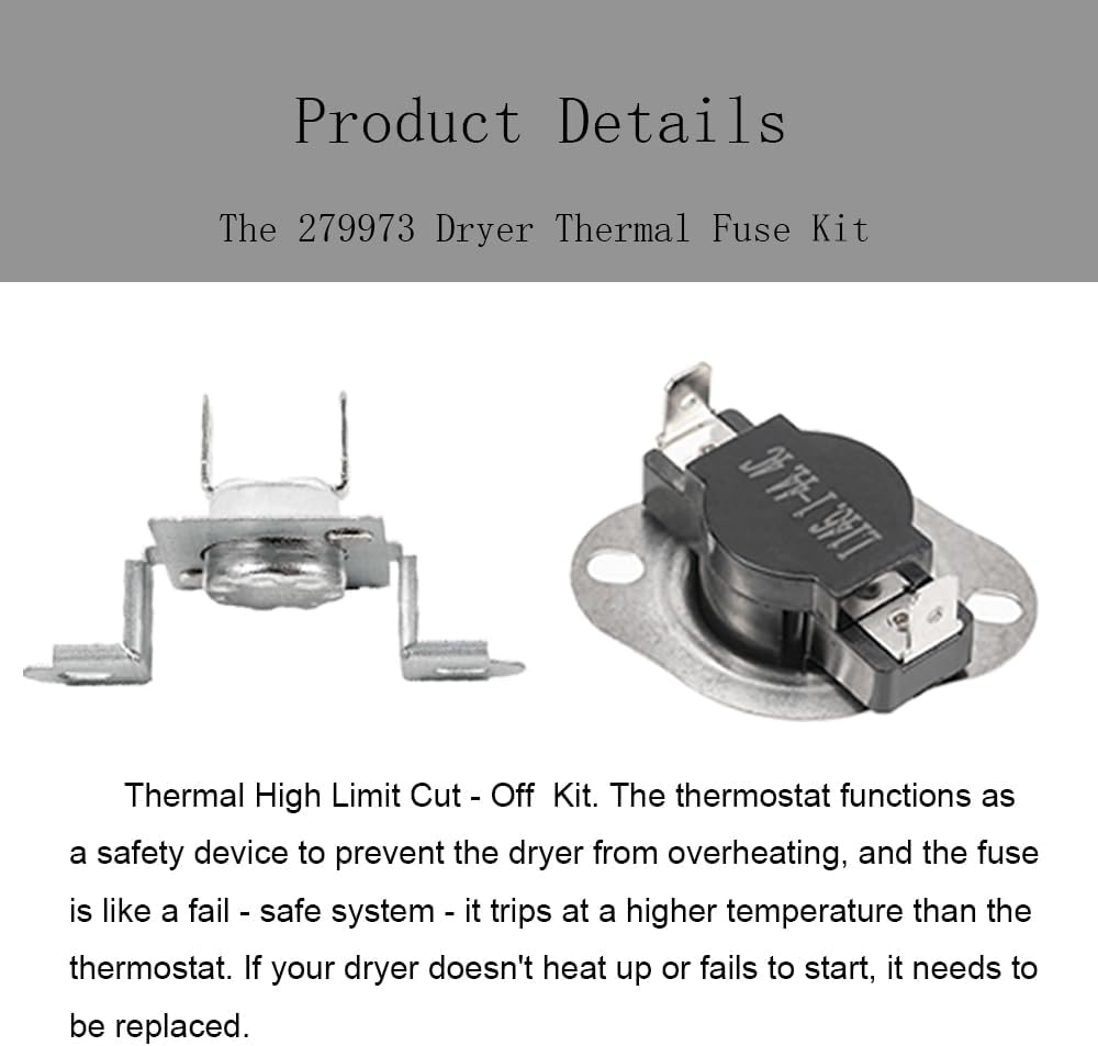 Heating Element Kit for Maytag (Bravos) Dryer MEDB765FW0, MEDB765FC0, MEDB835DW4, MEDB835DC4, MEDB855DC4, MED5630HW1, MEDX500XW0, MEDX700XW0 Heating Component Repair Replacement - Image 3