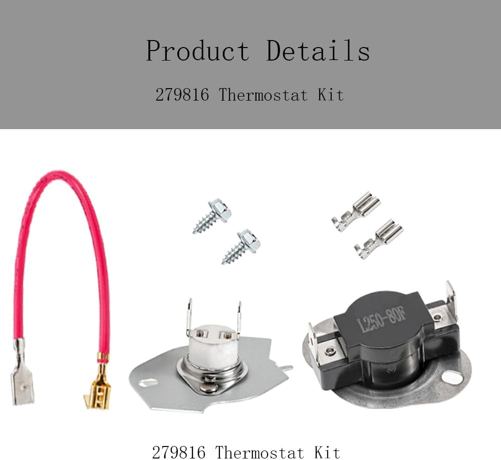 Heating Element Kit for Maytag (Bravos) Dryer MEDB765FW0, MEDB765FC0, MEDB835DW4, MEDB835DC4, MEDB855DC4, MED5630HW1, MEDX500XW0, MEDX700XW0 Heating Component Repair Replacement - Image 4
