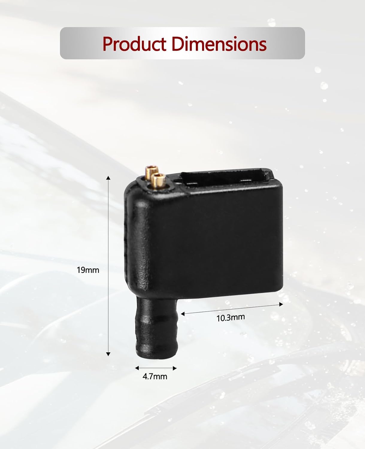 Xislet Upgraded 2 Pack Aimable Brass Windshield Washer Wiper Arm Nozzles Compatible with Mercedes, Dodge Sprinter and Peterbilt Van RV Truck Wiper Sprayer Replace 47191/68017440AA - Image 6