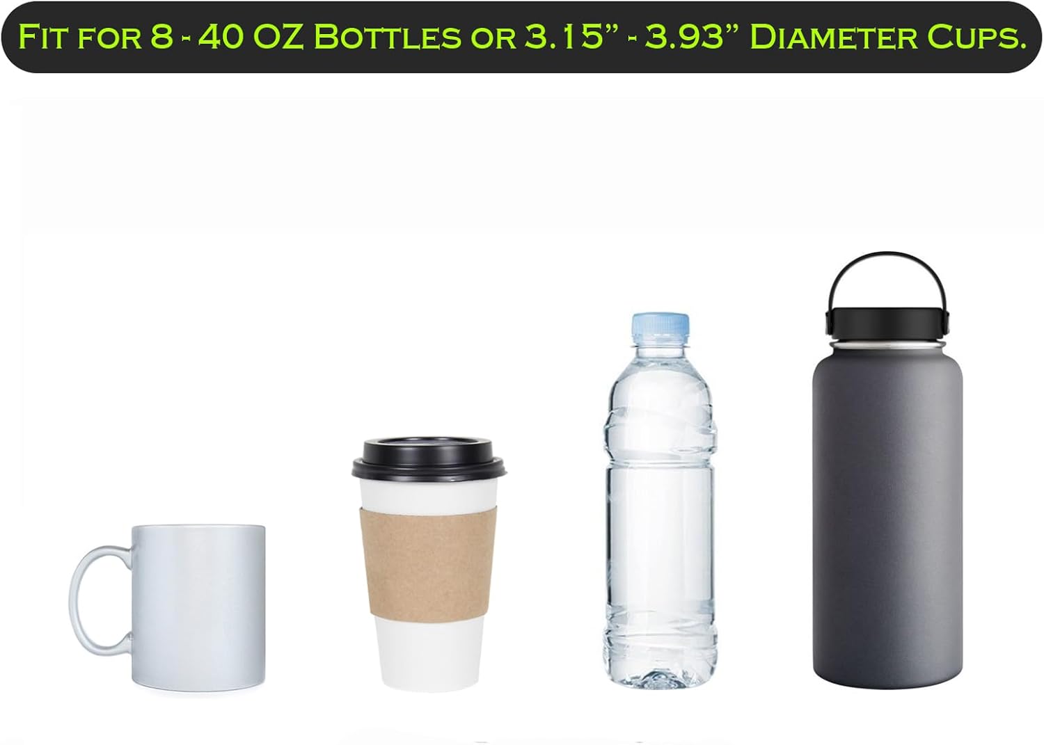 Large Car Door Cup Holder, Vehicle Armrest Cup Holder for Almost Any Size Bottle or Can - Image 4