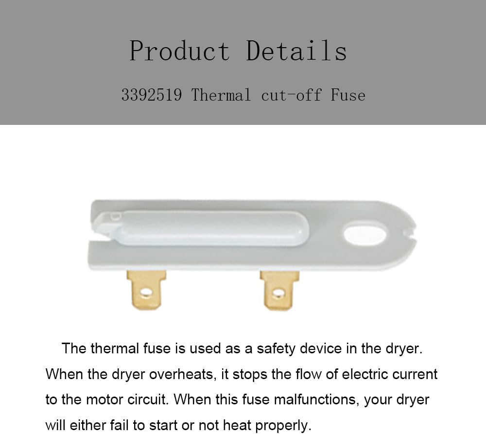 Heating Element Kit for Maytag (Bravos) Dryer MEDB765FW0, MEDB765FC0, MEDB835DW4, MEDB835DC4, MEDB855DC4, MED5630HW1, MEDX500XW0, MEDX700XW0 Heating Component Repair Replacement - Image 5