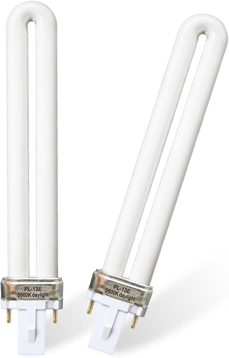 (2 Pack) PL13-E 13W Replacement Light Bulb Compatible with Electronic Ballast,Replace for Ottlite T1333E,13W Type E Compact Fluorescent Light Bulb,5500K Bright Natural Daylight,G23 Base
