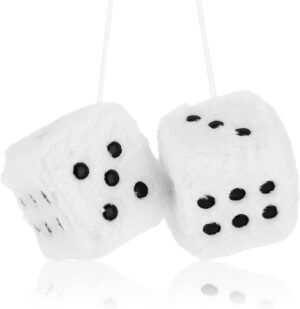 Fuzzy Plush Dice for Car Mirror 2.3...