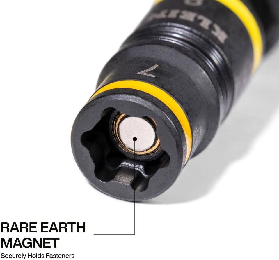 Klein Tools 32932M 4-in-1 Metric Impact Socket Set, 2 Flip Sockets with 4 Metric Hex Sizes, 7 mm, 8 mm, 10 mm, 12 mm, Impact Rated 3-1/2-Inch Shaft - Image 4