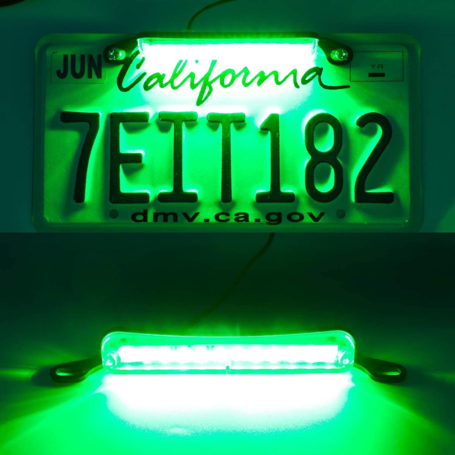 LivTee License Plate Light, Extremely Bright LED License Plate Lights Assembly for Trailer UTV ATV Truck RV Boat, Green - Image 4