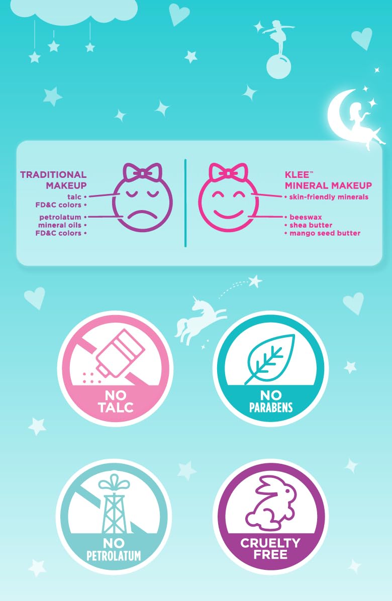 Klee Naturals Deluxe Mineral Play Makeup Kit. Gentle and Non-Toxic. Kid-Friendly. Made in USA. (Regal Queen Fairy) - Image 7