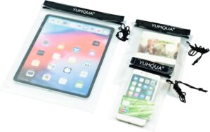 YUMQUA Clear Waterproof Bags, 3PACK...