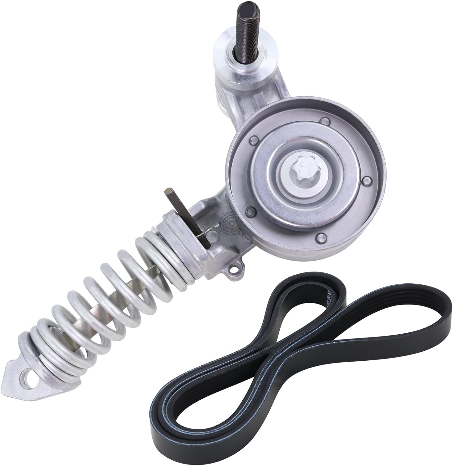 Belt Tensioner Assembly With Pulley With Serpentine Belt Compatible With 2011-2016 Chevy Cruze 2012-2019 Sonic 2013-2020 Trax 2016 Cruze Limited 2013-2020 Buick Encore Replace#55565236 5PK1400 - Image 8