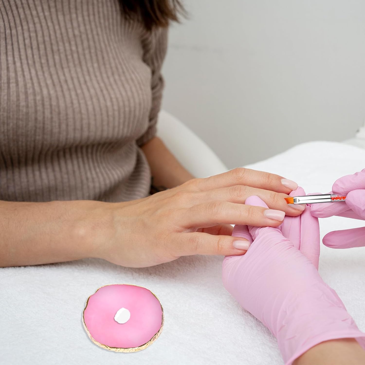 2 Pcs Nail Polish palettes Resin Nail Art Palette Golden Edge Gel Nail Polish Holder Nail Tray,Makeup Display Board Cosmetic Mixing Tools - Image 6