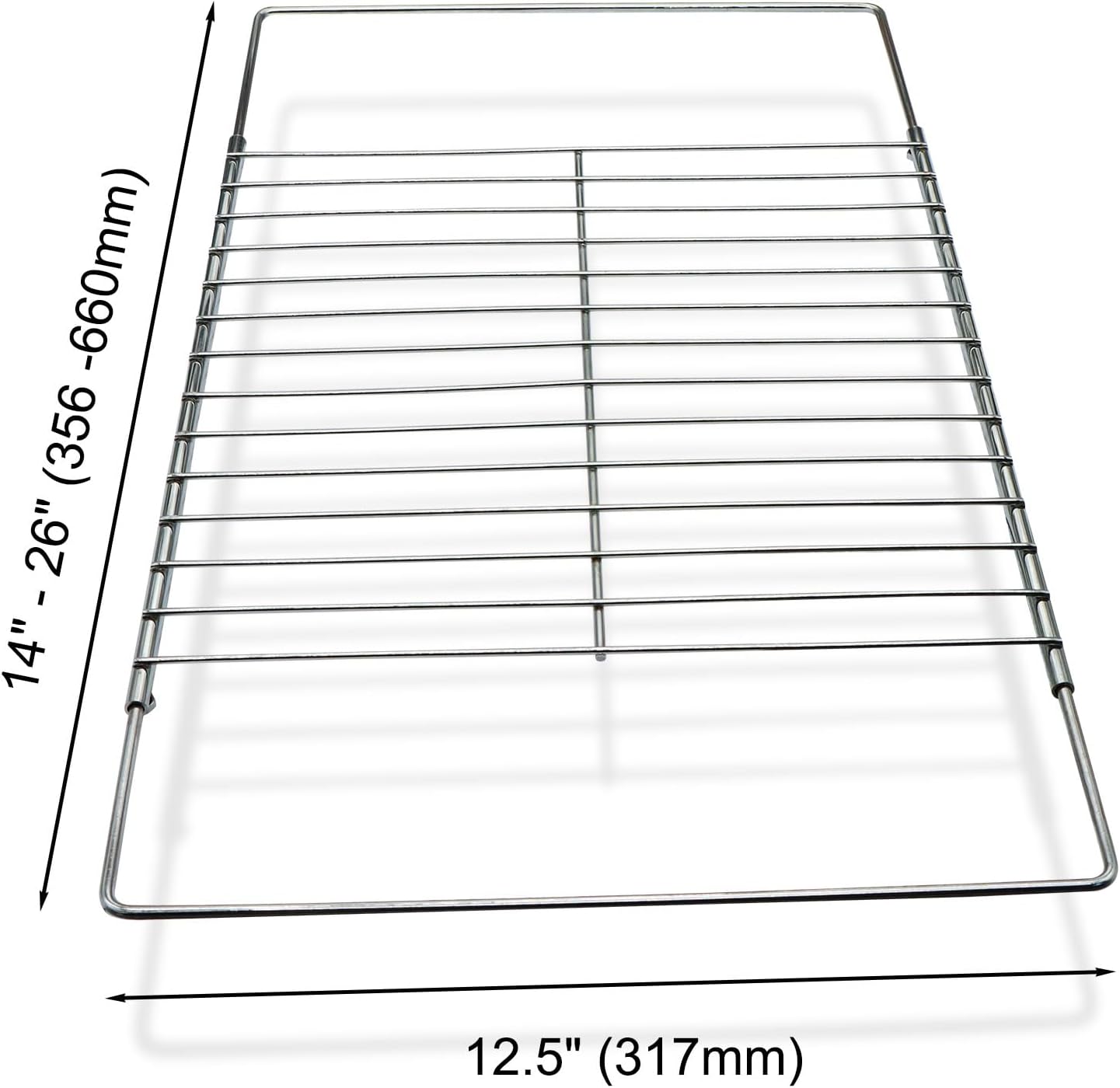 2Pack Adjustable Extendable Oven Rack, Wire Racks, Universal Telescopic Oven Cooker Shelf Rack For Whirlpool Frigidaire GE Kenmore Ovens. Adjusts from 14.5 Inches - 25.5 Inches Wide. - Image 2