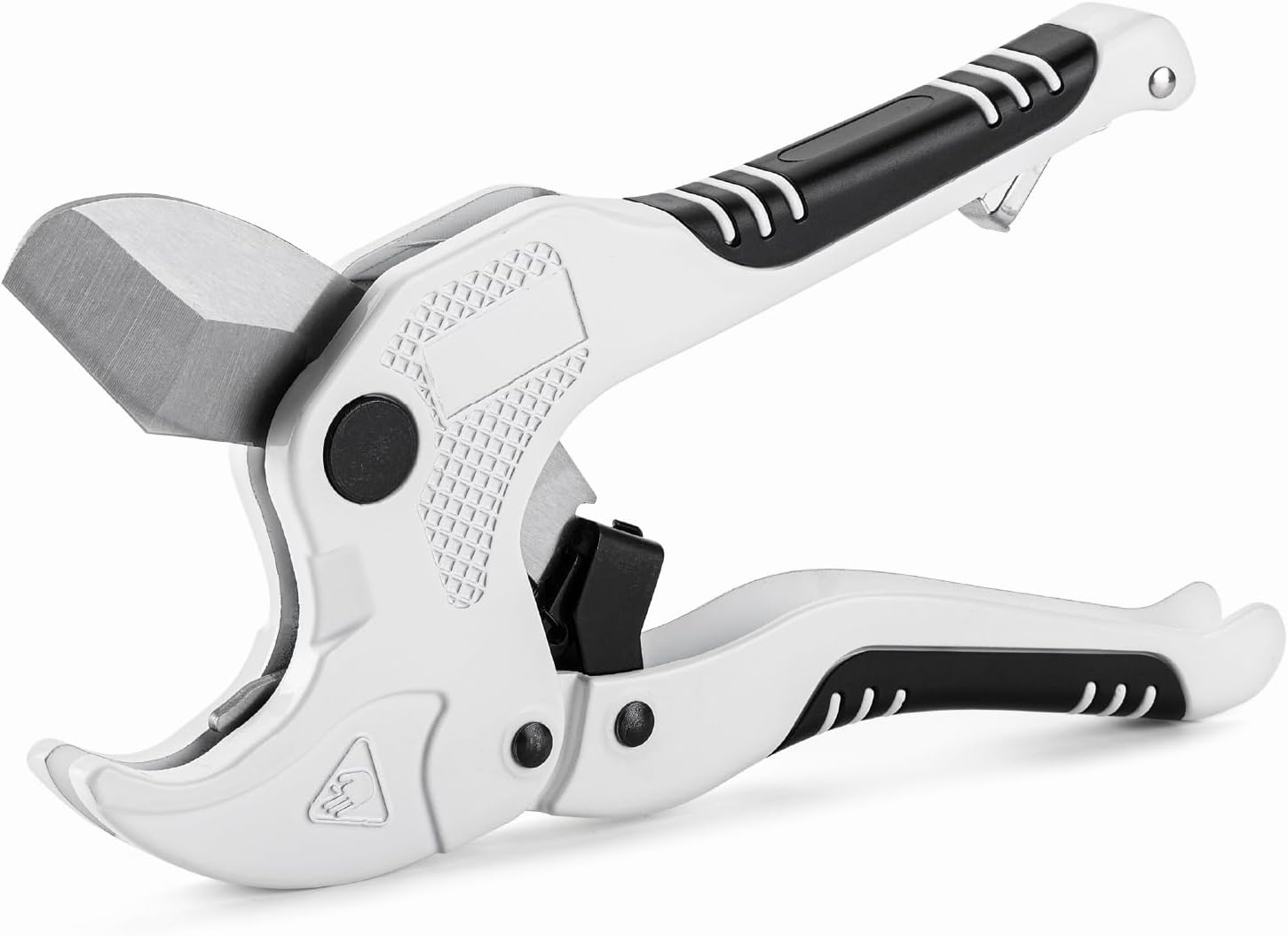 Bates- PVC Pipe Cutter, Cuts up to 1-5/8", Ivory Ratcheting PVC Pipe Cutter Tool, Pipe Cutters PVC Pipe Shears, Plastic Pipe Cutter, PEX Pipe Cutter, PVC Cutter Tool, PVC Ratchet Cutter