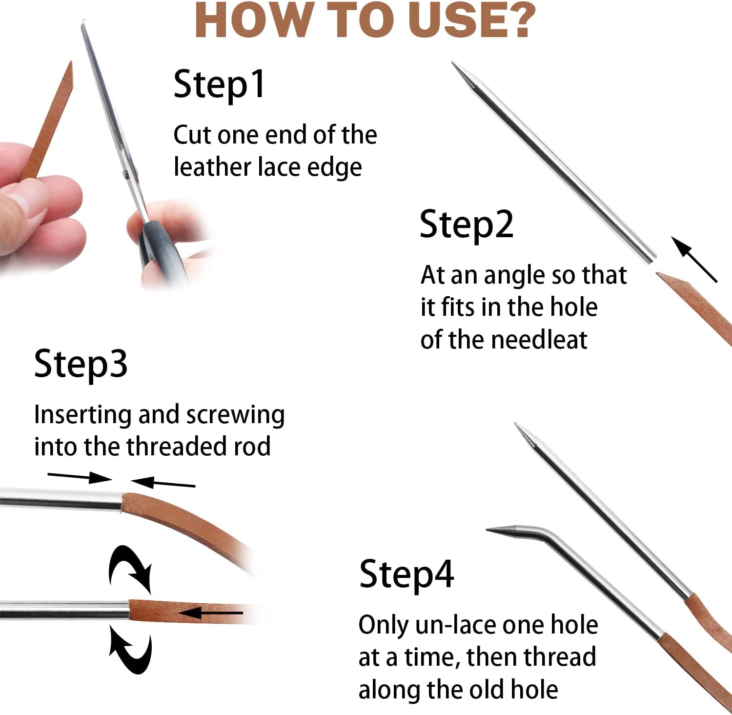 Softball Baseball Glove Lace, Mitt Lace Repair Kit Includes 2 Leather Laces and Lacing Needle for Catcher's Glove - Image 6