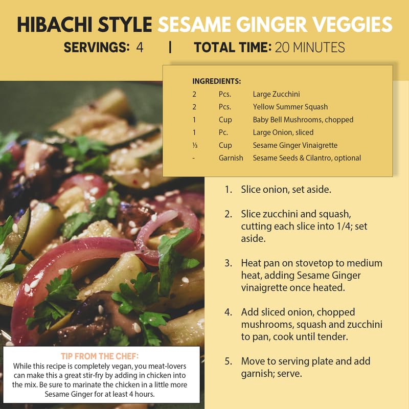 Brick House Sesame Ginger Salad Dressing Vinaigrette, 12 oz - Vinaigrette Inspired by Asian Salad Dressings - Vegan, Low Carb, Low Sodium Sesame Dressing, No Preservatives, Made in USA - Image 6