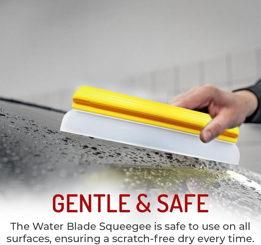 HI-TECH 14” Silicone Water Blade Car Drying Squeegee – Streak-Free, Fast-Drying, Scratch-Free Car Wash Tool - Image 6