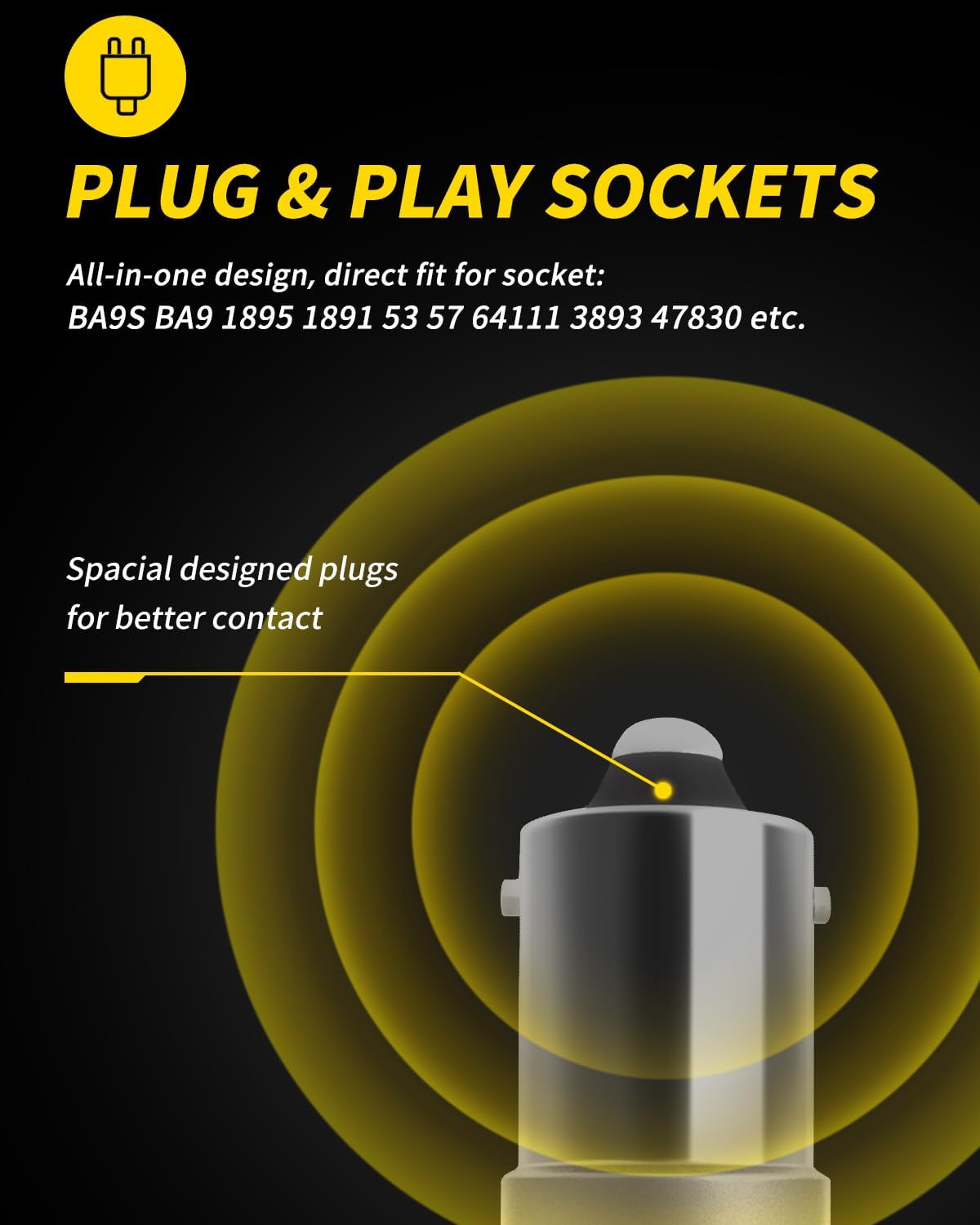 AUXLIGHT BA9S BA9 1895 1891 53 57 64111 3893 47830 Error Free LED Bulb, Super Bright 3030-SMD Interior Car Bulbs Replacemet for Dome Map License Plate Glove Box Lights (Ice Blue, Pack of 10) - Image 6