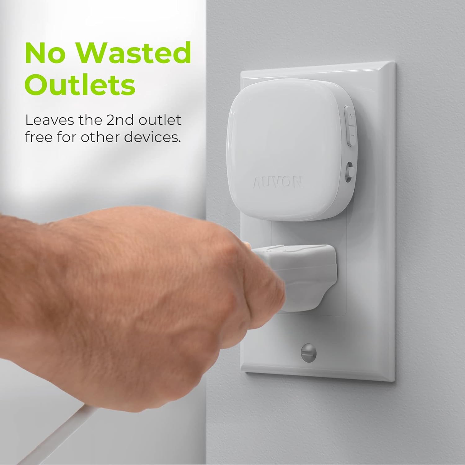 AUVON Plug-in LED Backlit Night Light with Motion Sensor & Dusk to Dawn Sensor, Dimmable Warm White Nightlight with 1-50 lm Adjustable Brightness for Bathroom, Bedroom, Hallway, Stairs (2 Pack) - Image 8